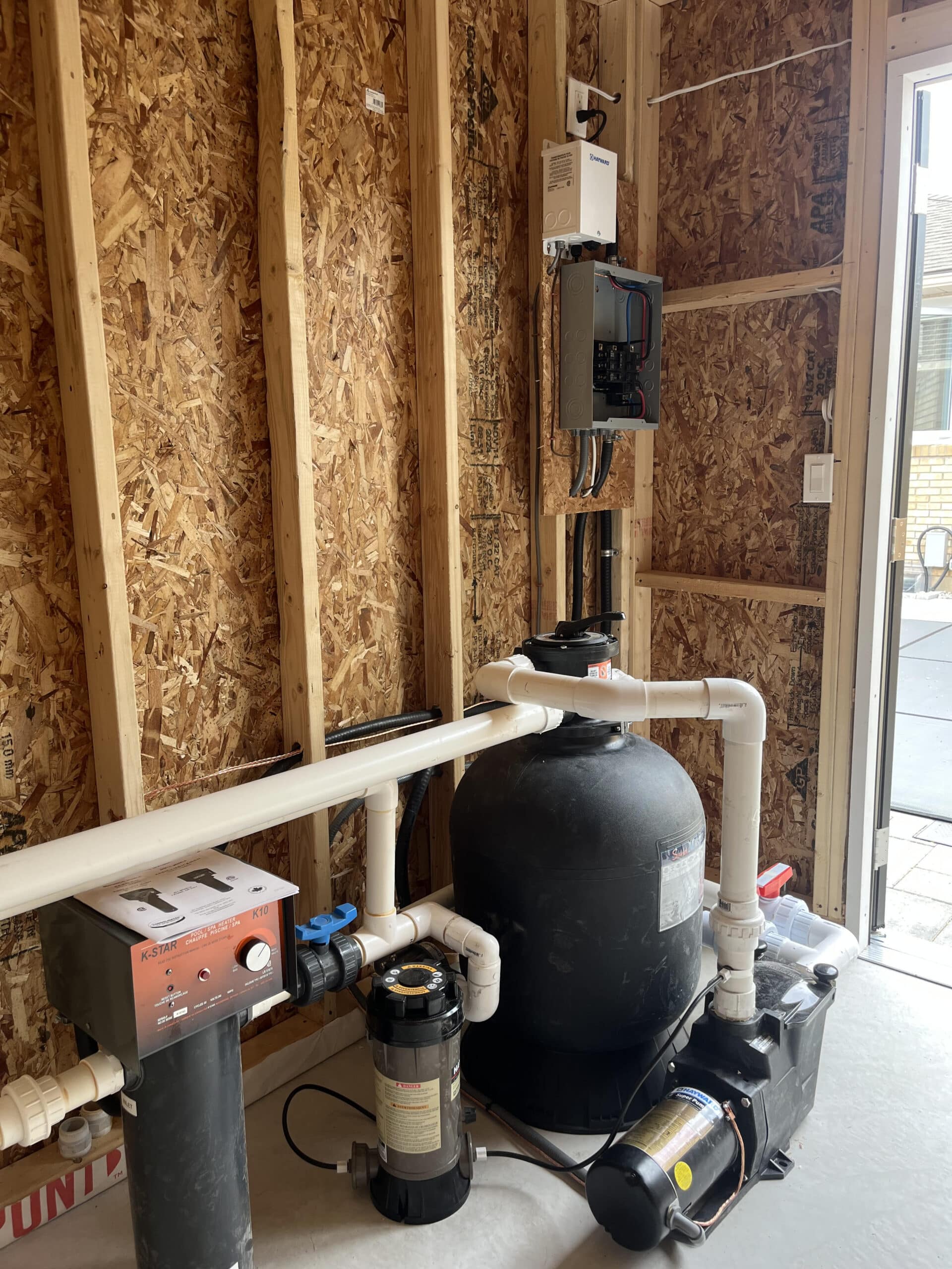 Sauna and pool electrical installation in Welland home